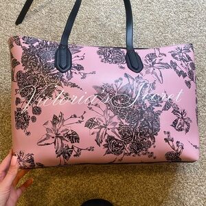 Victoria's Secret Pink and Black Floral Tote